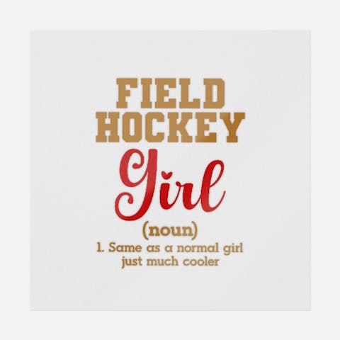 Field Hockey Girl Description - Ninja Transfers
