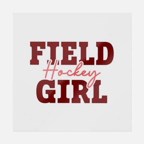 Field Hockey Girl Maroon - Ninja Transfers