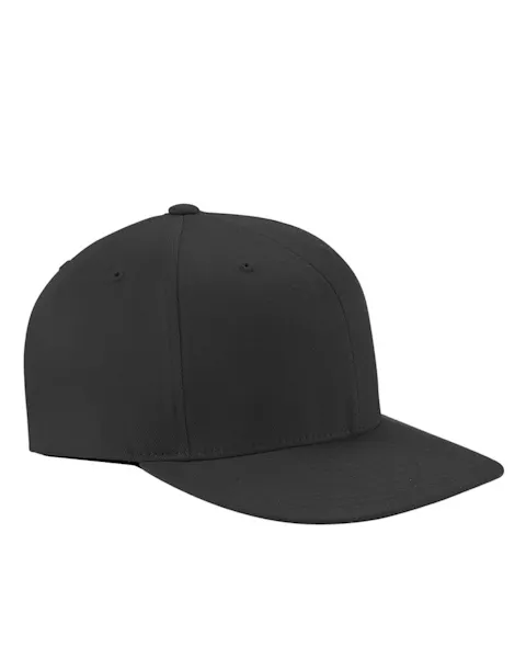 Flexfit 6297F Adult Wooly Twill Pro Baseball On - Field Shape Cap with Flat Bill - Ninja Transfers
