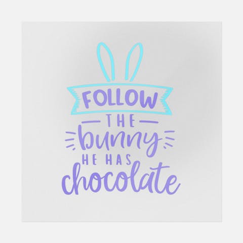 Follow The Bunny He Has Chocolate - Ninja Transfers
