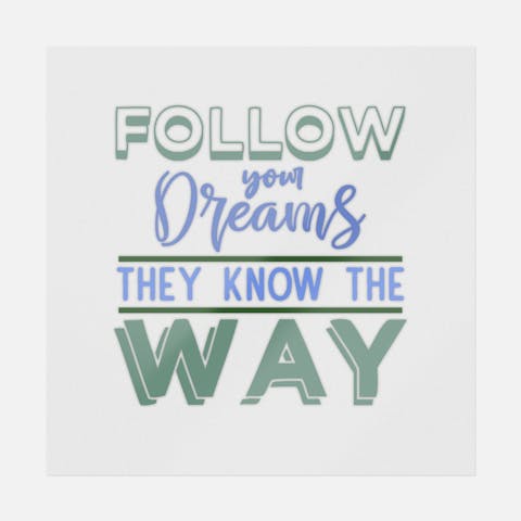 Follow Your Dreams They Know The Way - Ninja Transfers