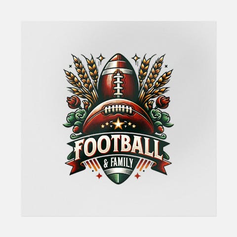 Football & Family Fall Vintage Art - Ninja Transfers