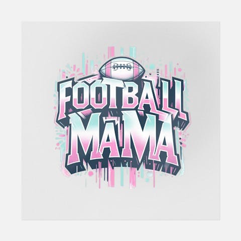 Football Mama Flat Art - Ninja Transfers