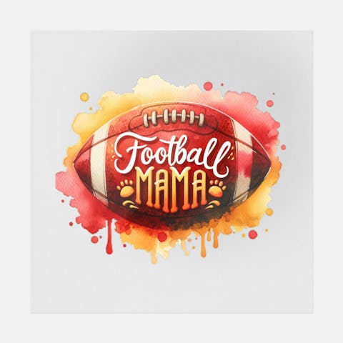 Football Mama Watercolor Art - Ninja Transfers