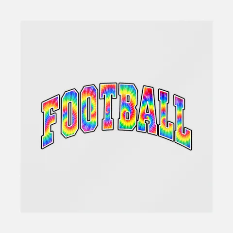 Football Tie-Dye Varsity Letters Ready-to-Press DTF Transfer