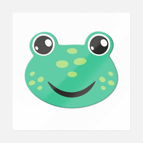Frog Face Sticker | UV DTF Transfer Stickers