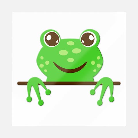 Frog Peeking Out - Ninja Transfers