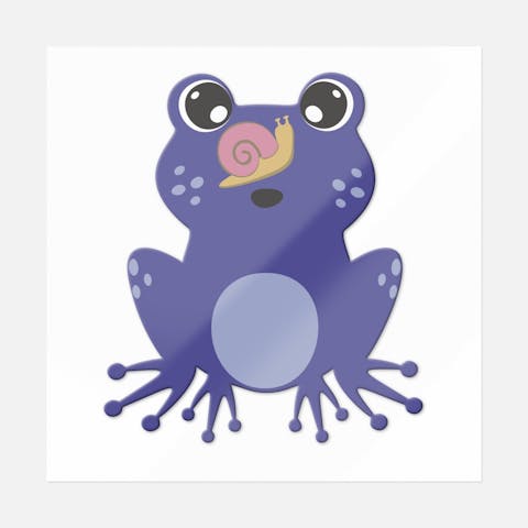 Frog With A Snail - Ninja Transfers