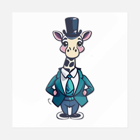 Giraffe In Suit - Ninja Transfers