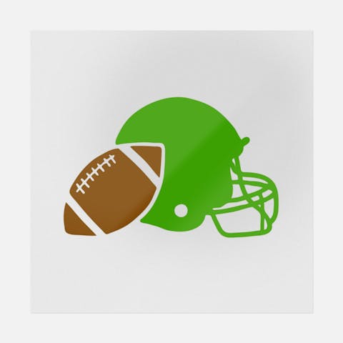 Graphic Football And Helmet - Ninja Transfers