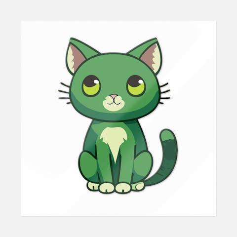 Green Kitty - Ninja Transfers