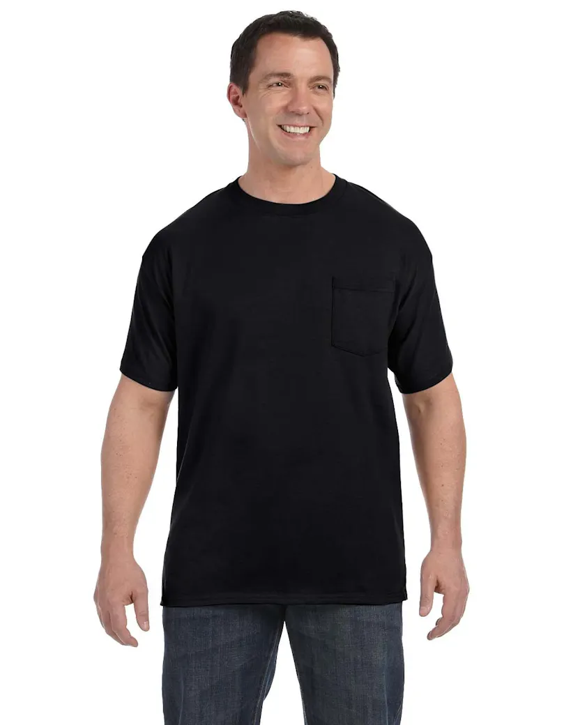 Hanes H5590 男士正品 T 口袋 T 恤