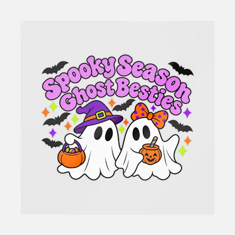 Halloween Ghost Besties Ready-to-Press DTF Transfer