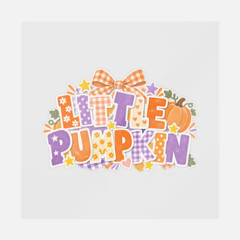 Little Pumpkin Halloween Scrapbook Ready-to-Press DTF Transfer