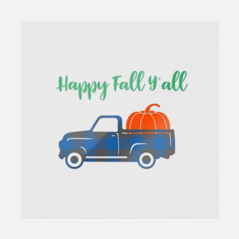 Happy Fall Y'all Pumpkin - Ninja Transfers