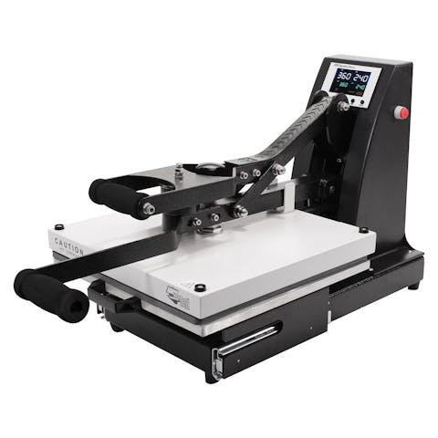 Heat Press Nation Signature Series 15" x 15" Auto - Open Slide - Out Drawer - Ninja Transfers
