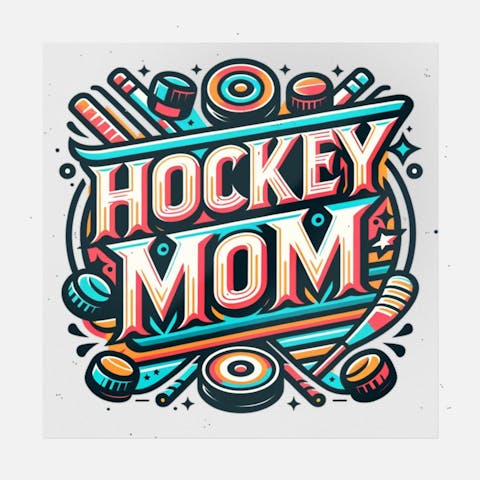 Hockey Mom Lettering - Ninja Transfers