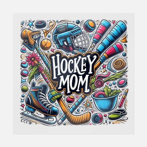 Hockey Mom Writing - Ninja Transfers
