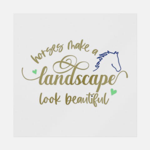 Horses Make A Landscape Look Beautiful - Ninja Transfers