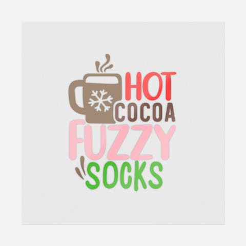 Hot Cocoa Fuzzy Socks - Ninja Transfers