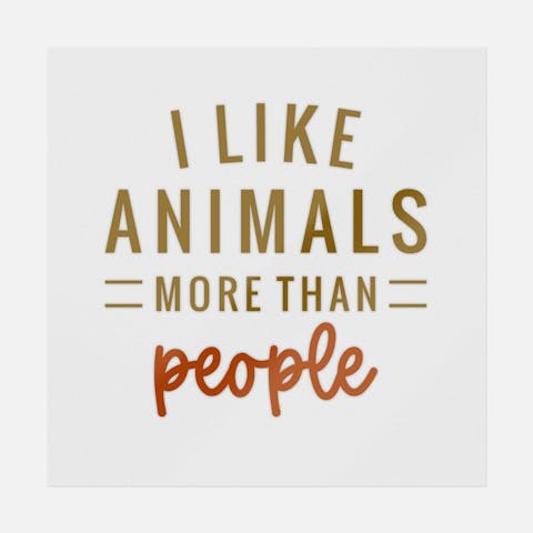 I Like Animals More Than People - Ninja Transfers