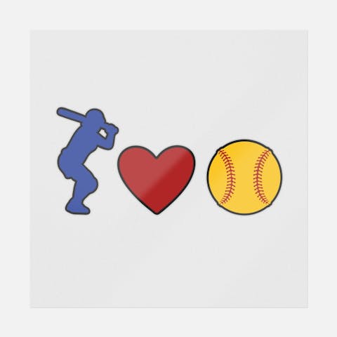 I Love Softball - Ninja Transfers