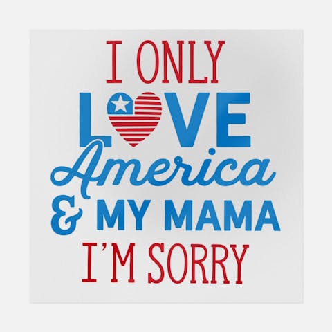 I Only Love America And My Mama - Ninja Transfers