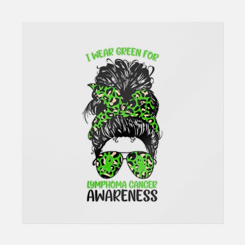 I Wear Green For Lymphoma - Ninja Transfers