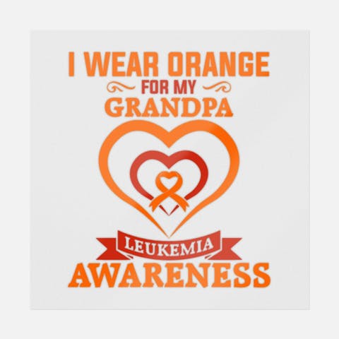 I Wear Orange For My Grandpa - Ninja Transfers