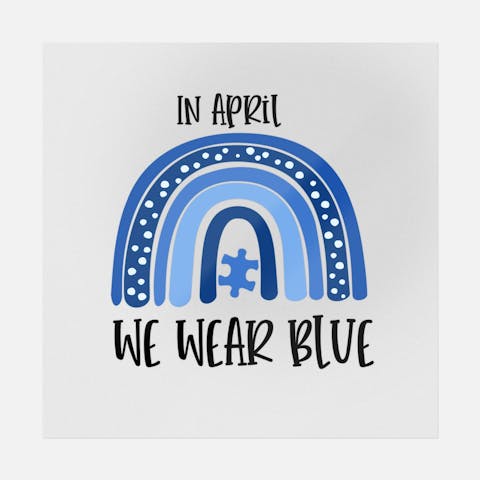 In April We Wear Blue - Ninja Transfers