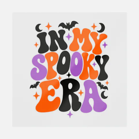 In My Spooky Era Wavy Retro Lettering Ready-to-Press DTF Transfer