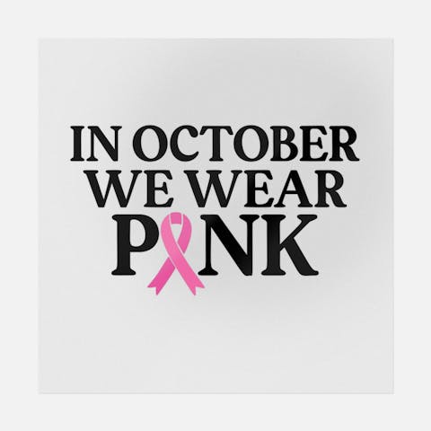 In October We Wear Pink - Ninja Transfers