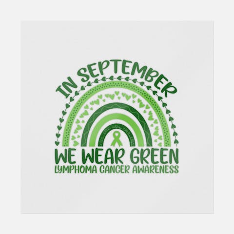 In September We Wear Green Rainbow - Ninja Transfers