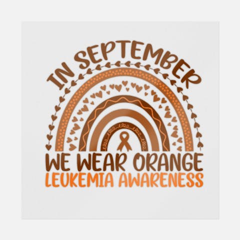 In September We Wear Orange Leukemia Awareness - Ninja Transfers