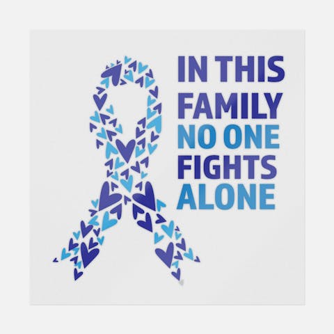 In This Family Nobody Fights Alone Blue - Ninja Transfers