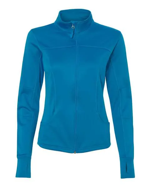 Independent Trading Co. EXP60PAZ Women's Poly - Tech Full - Zip Track Jacket - Ninja Transfers