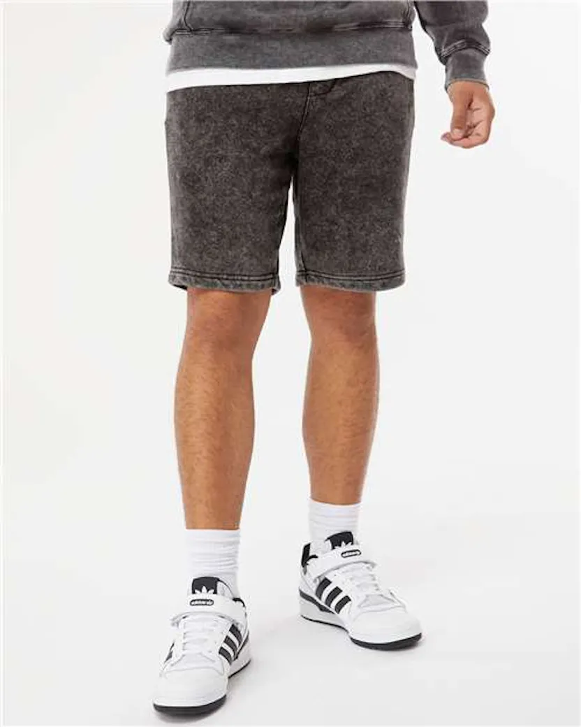 Independent Trading Co. PRM50STMW Mineral Wash Fleece Shorts - Ninja Transfers