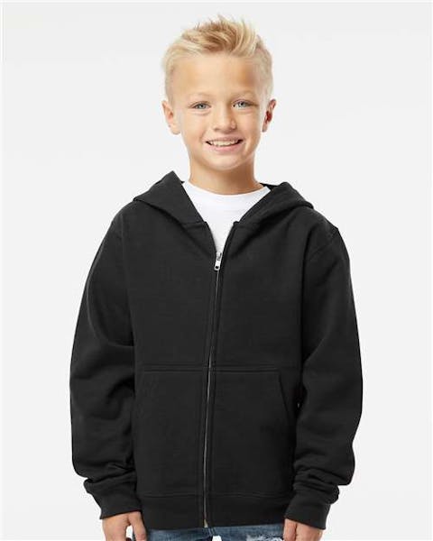 Independent Trading Co. SS4001YZ Youth Midweight Full - Zip Hooded Sweatshirt - Ninja Transfers