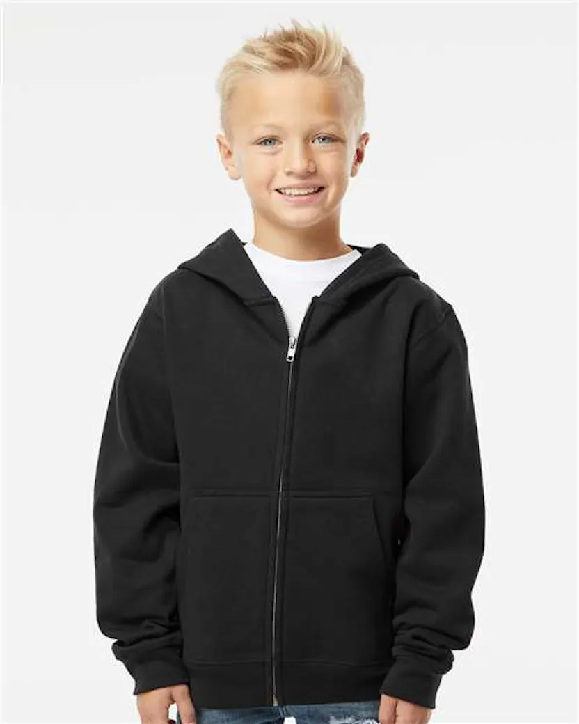 Independent Trading Co. SS4001YZ Youth Midweight Full - Zip Hooded Sweatshirt - Ninja Transfers