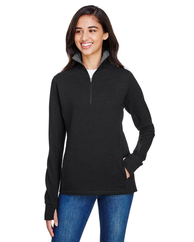 J America JA8433 Ladies' Omega Stretch Quarter-Zip