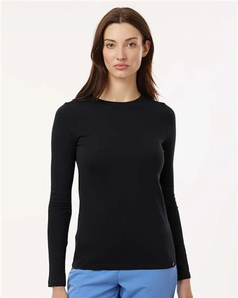 Jaanuu W30002U Women's RegenX Cotton Underscrub Long Sleeve T-Shirt - Ninja Transfers