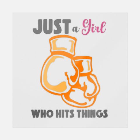 Just A Girl Who Hits Things Neon - Ninja Transfers