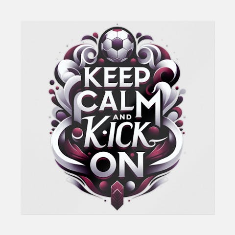 Keep Calm And Kick On Portrait - Ninja Transfers