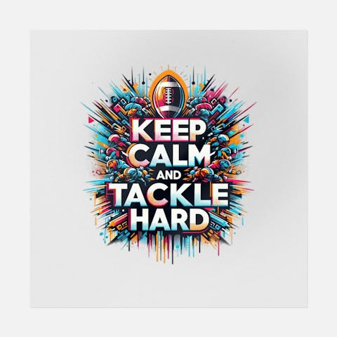 Keep Calm And Tackle Hard Street Art - Ninja Transfers