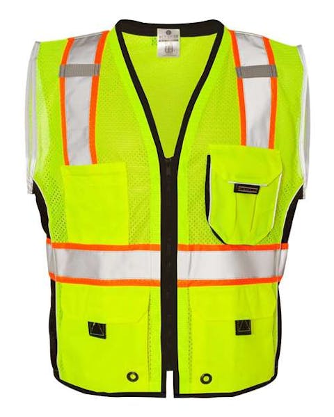 Kishigo 1513 - 1514 Premium Black Series Heavy - Duty Vest - Ninja Transfers