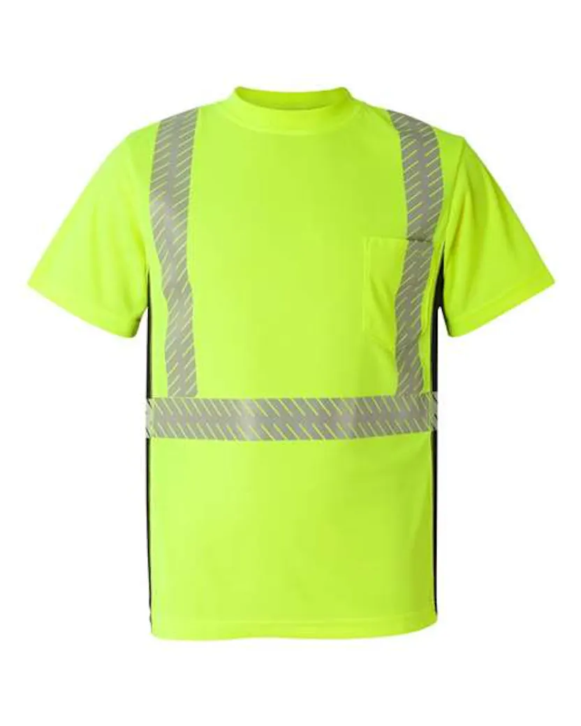 Kishigo 9114 - 9115 Premium Black Series Breathable Tape Class 2 T-Shirt - Ninja Transfers