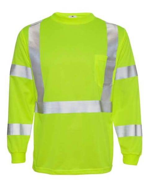 Kishigo 9145 - 9146 Long Sleeve Class 3 T-Shirt - Ninja Transfers