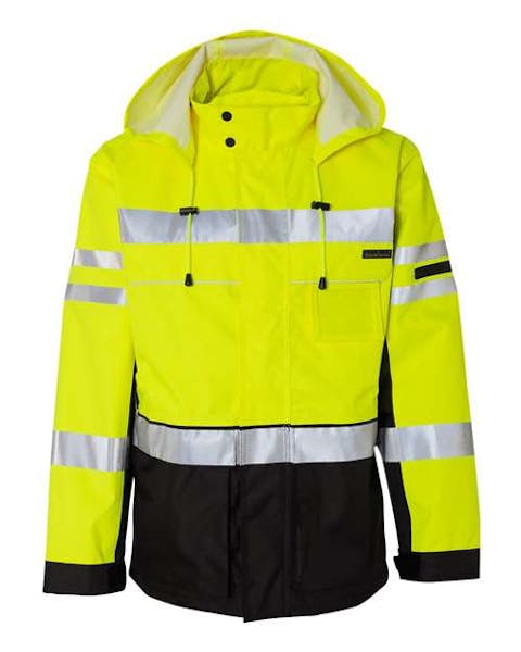 Kishigo JS135 - 136 Premium Black Series 2 - In - 1 Jacket - Ninja Transfers