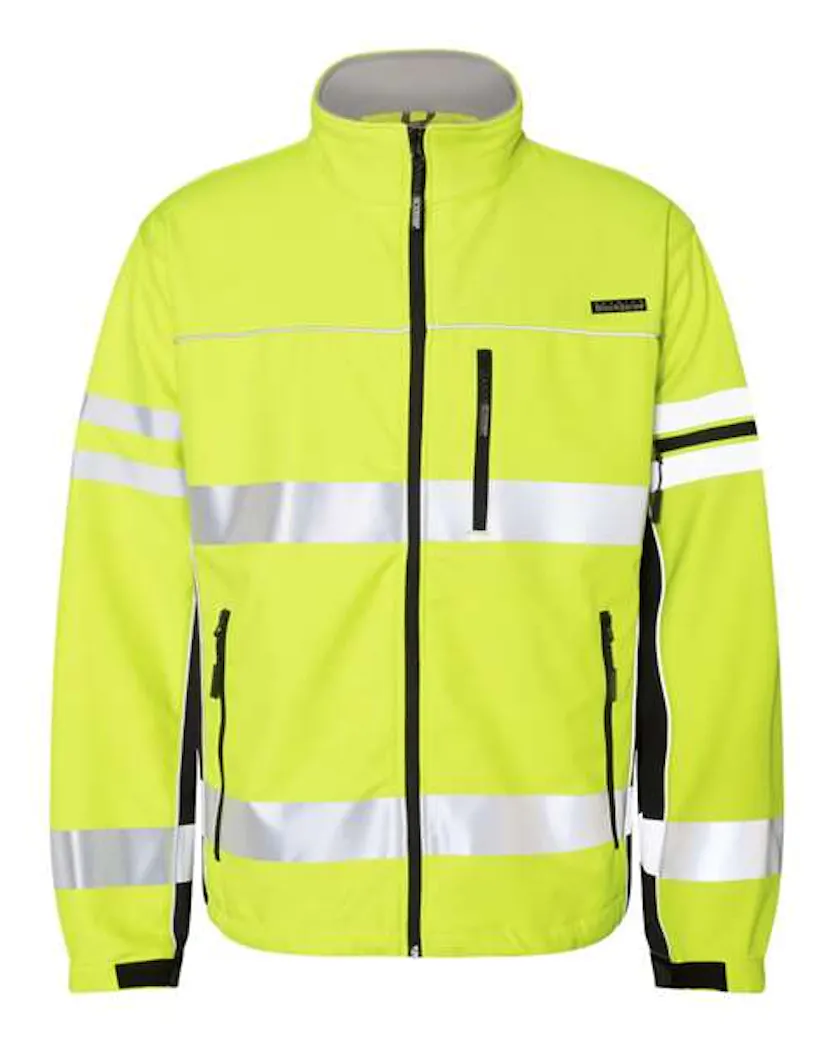 Kishigo JS137 - 138 Premium Black Series Class 3 Soft Shell Jacket - Ninja Transfers