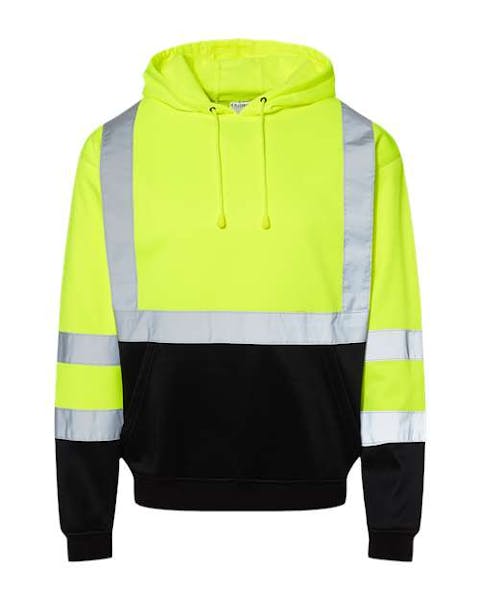 Kishigo JS154 Hi - Vis Hooded Sweatshirt - Ninja Transfers
